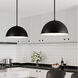 R Series 1 Light 18 inch Satin Black Indoor Pendant Ceiling Light